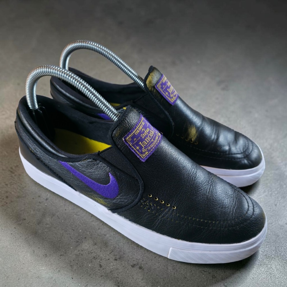 Nike NBA x Stefan Janoski Slip On SB Lakers Kobe Shoes Mens 7.5 *Read Desc.